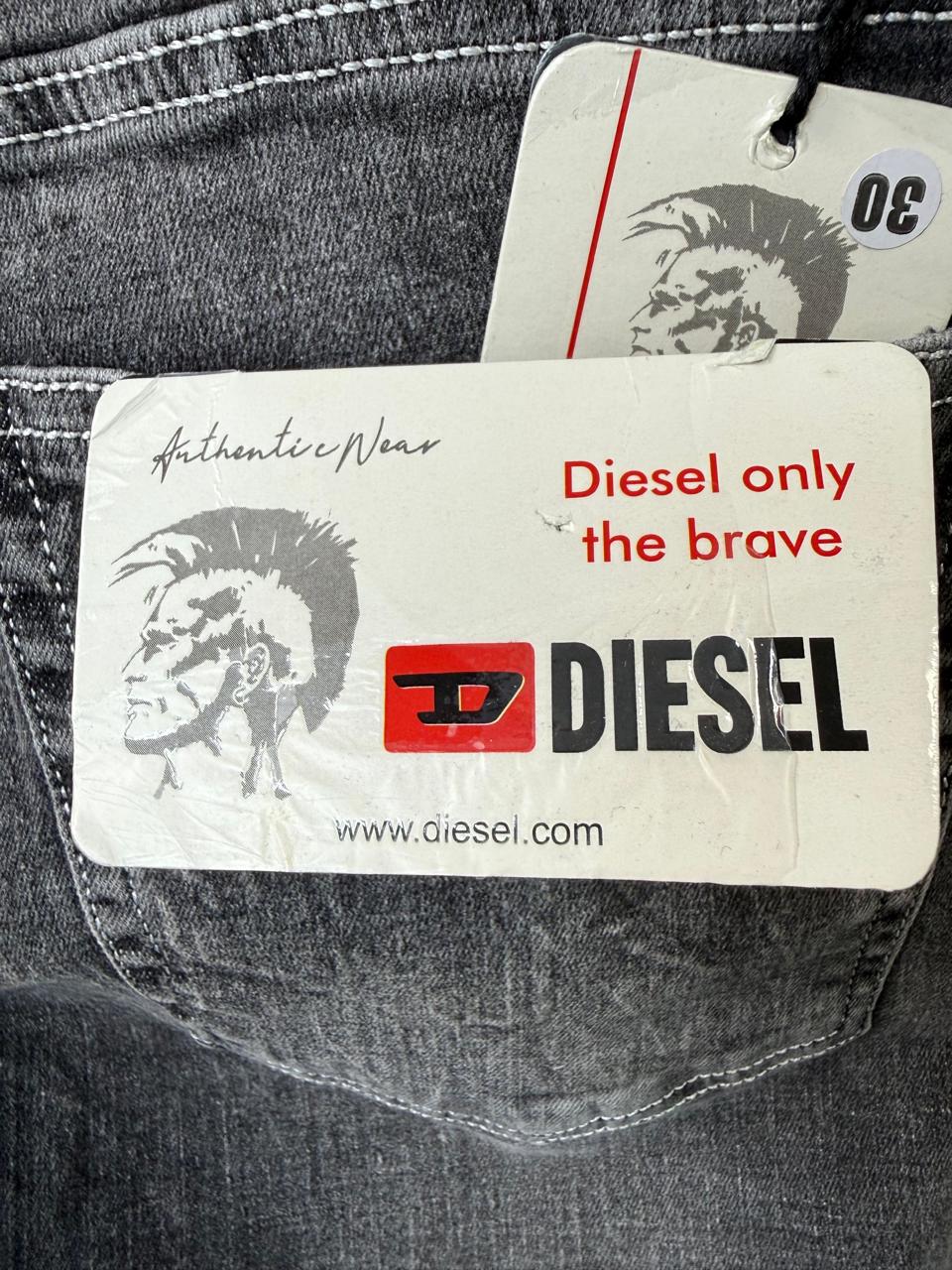 Diesel Industry Men's Black Distressed Slim Fit Jeans