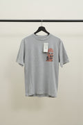 PULL&BEAR Men's Grey Graphic Print Short Sleeve T-Shirt