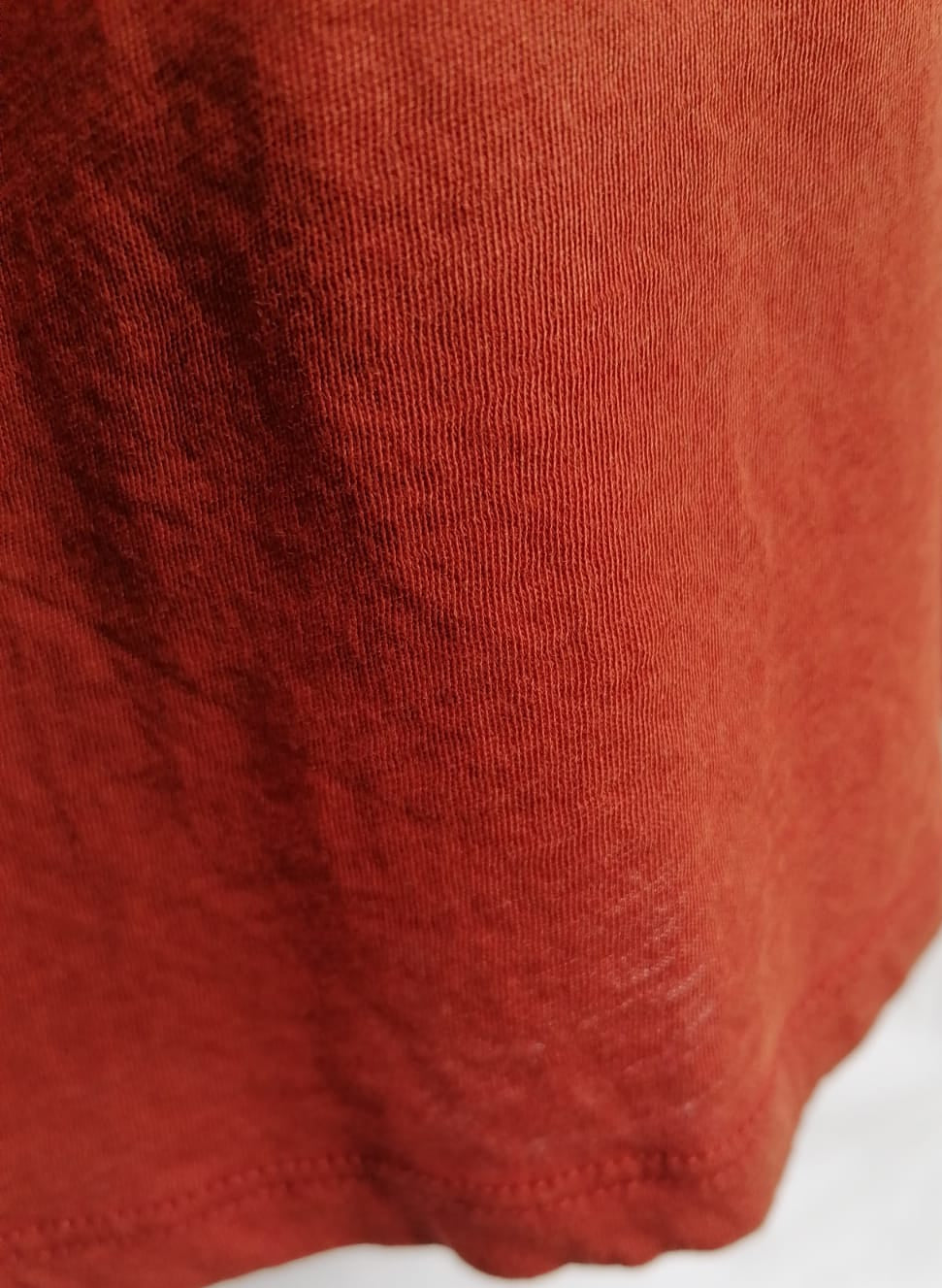 Zara Rust Long Sleeve Round Neck Top