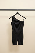Urbanic Black One-Shoulder Bodycon Romper