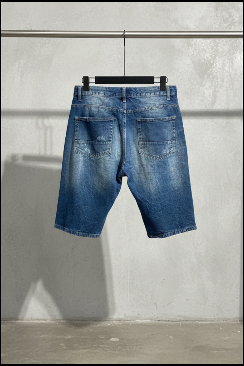 ReFuel Men's Blue Distressed Denim Shorts