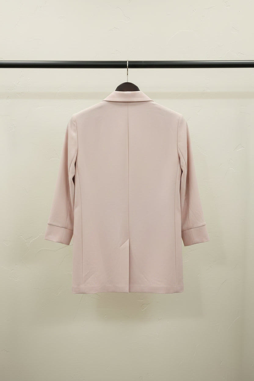 Pink Three-Quarter Sleeve Blazer by SHOAL