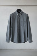 ASOS DESIGN Men's Grey Washed Denim Long Sleeve Button-Up Shirt