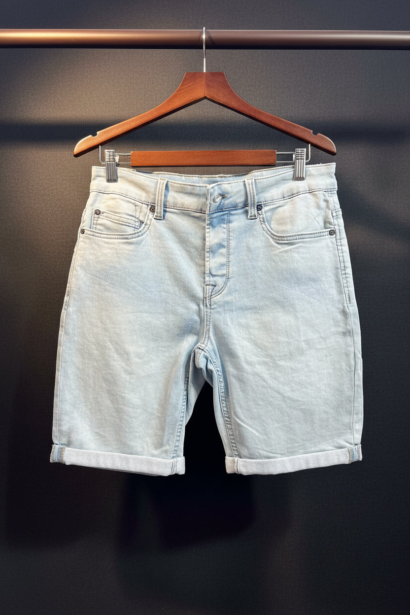 Men's Light Blue Denim Shorts by ONLY & SONS
