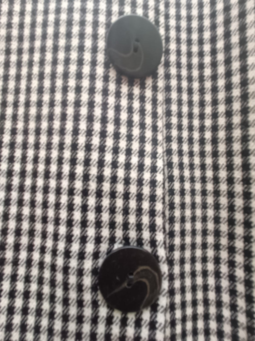 Black and White Gingham Button-Front Midi Skirt for Women