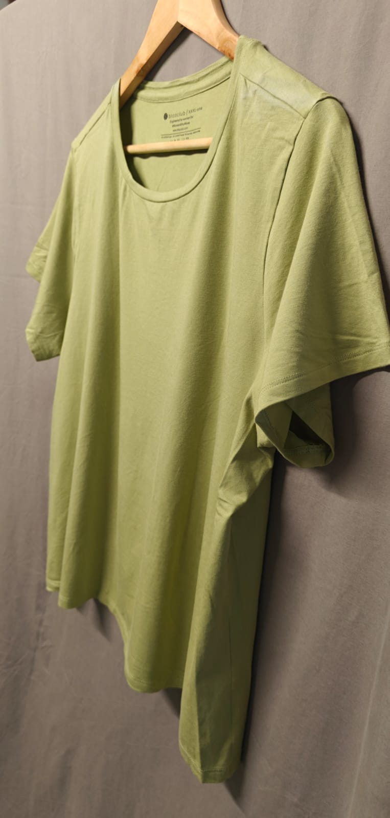 Blissclub Women's XXXL-Una Olive Green Short Sleeve T-Shirt