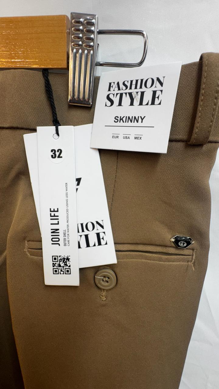 Men's Brown Skinny Fit Trousers