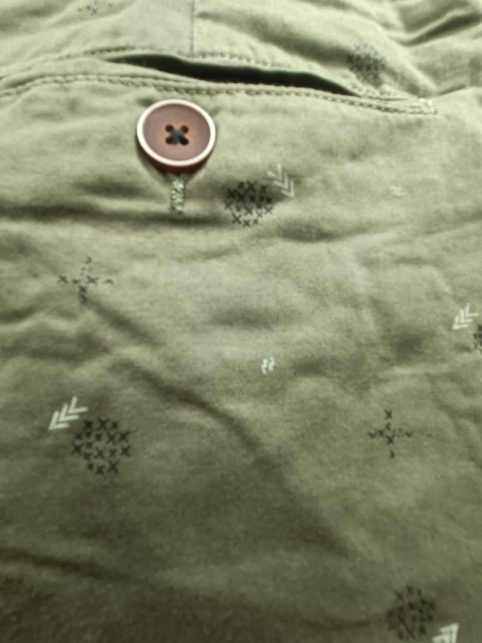 Men's Olive Green Printed Shorts by WOLF RIDER