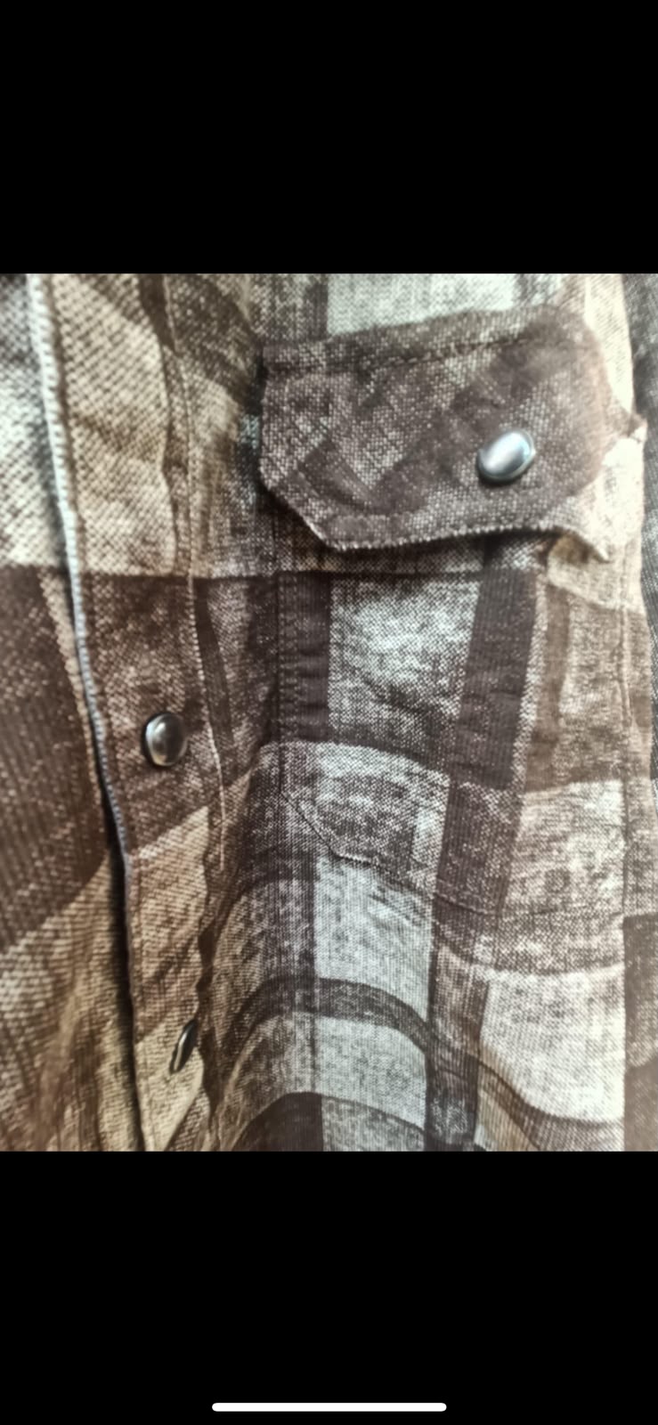 UNDERGROUND Men's Brown Plaid Long Sleeve Casual Shirt
