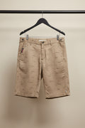 Wolf Rider Men's Beige Printed Casual Shorts