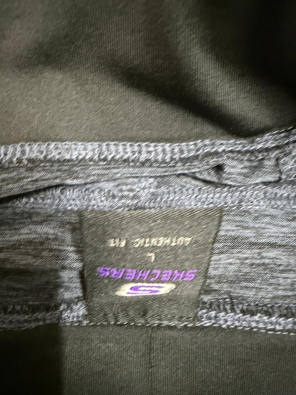 Skechers women’s Grey Marl Athletic Fit Track Pants with Black Panels