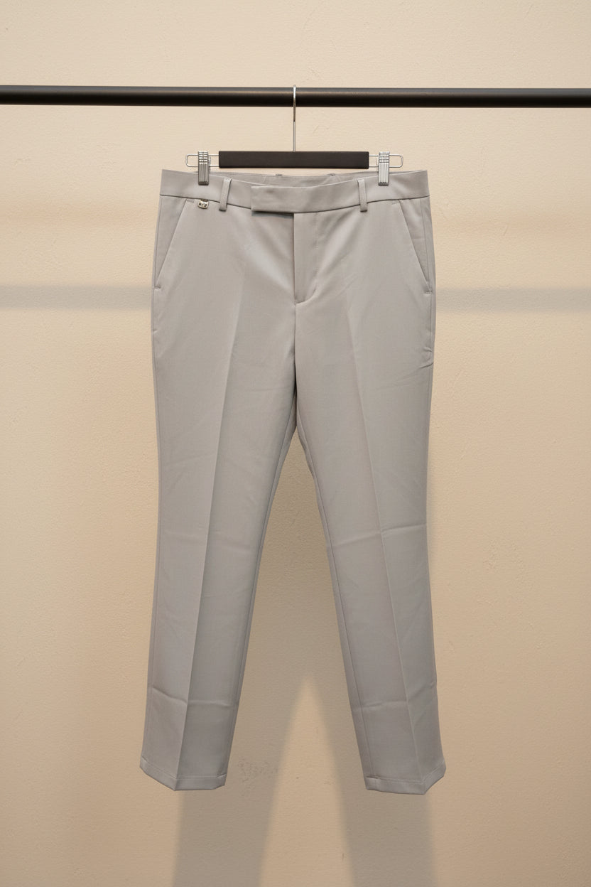 Men's Light Grey Formal Trousers by KK The Brand