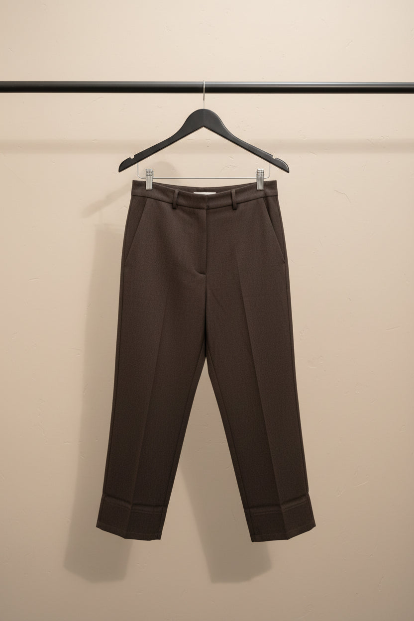 Women's Brown Cropped Trousers