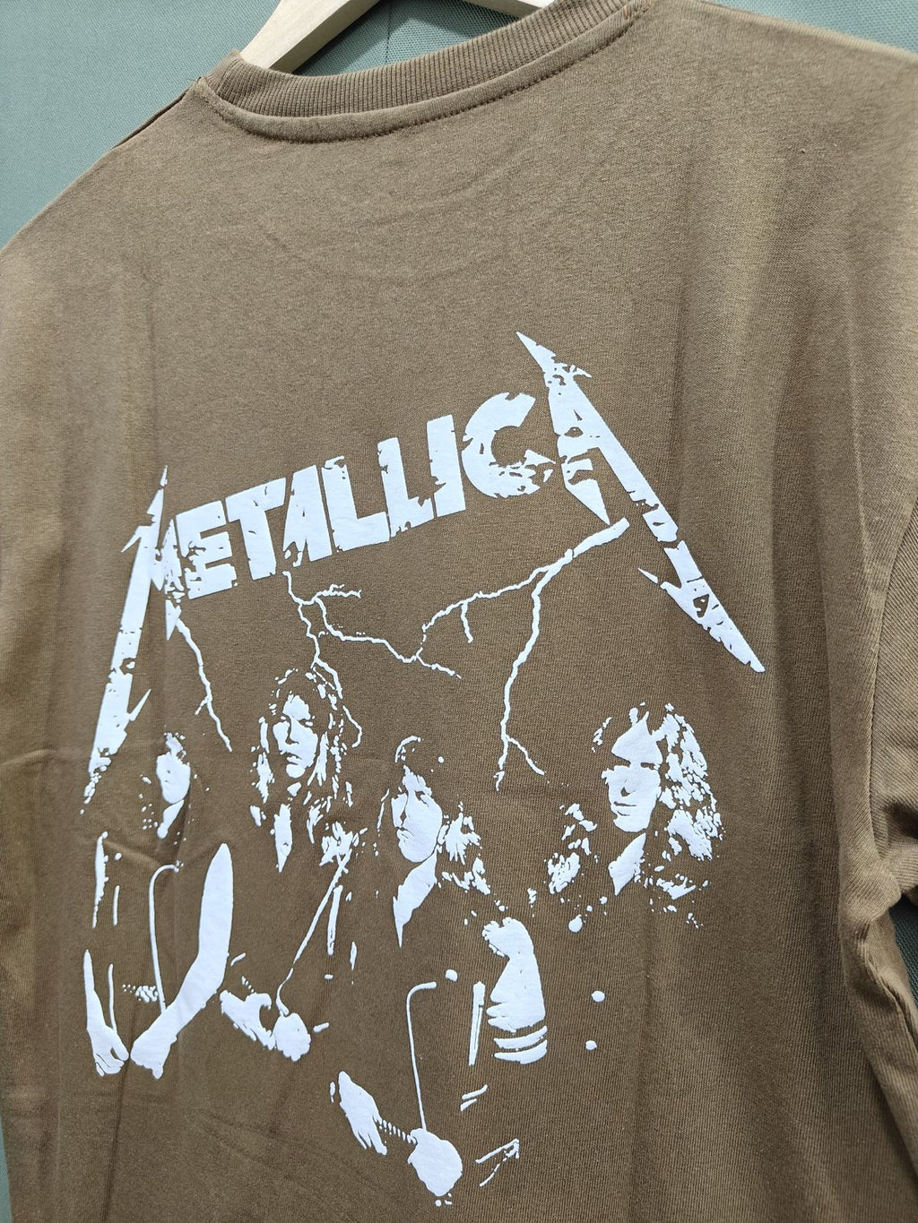 Essentials Metallica Graphic Brown Short Sleeve T-Shirt