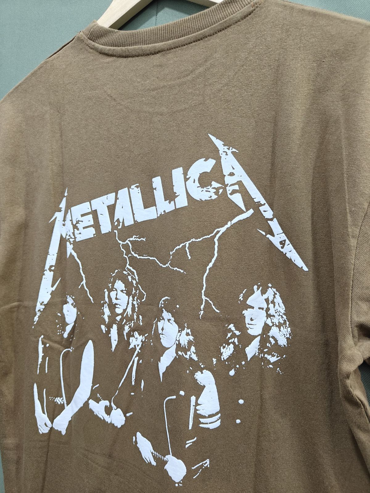 Essentials Metallica Graphic Brown Short Sleeve T-Shirt