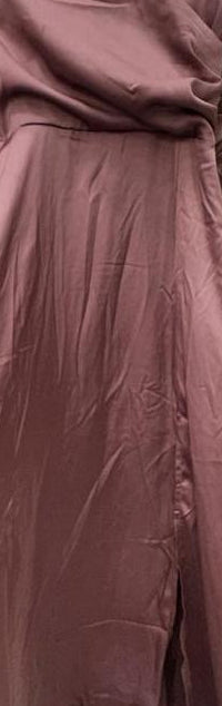 Women's Mauve Satin Cami Maxi Dress with Smocked Back