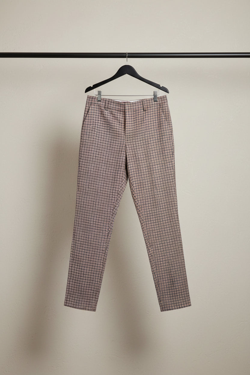 Women's Plaid Straight Fit Trousers