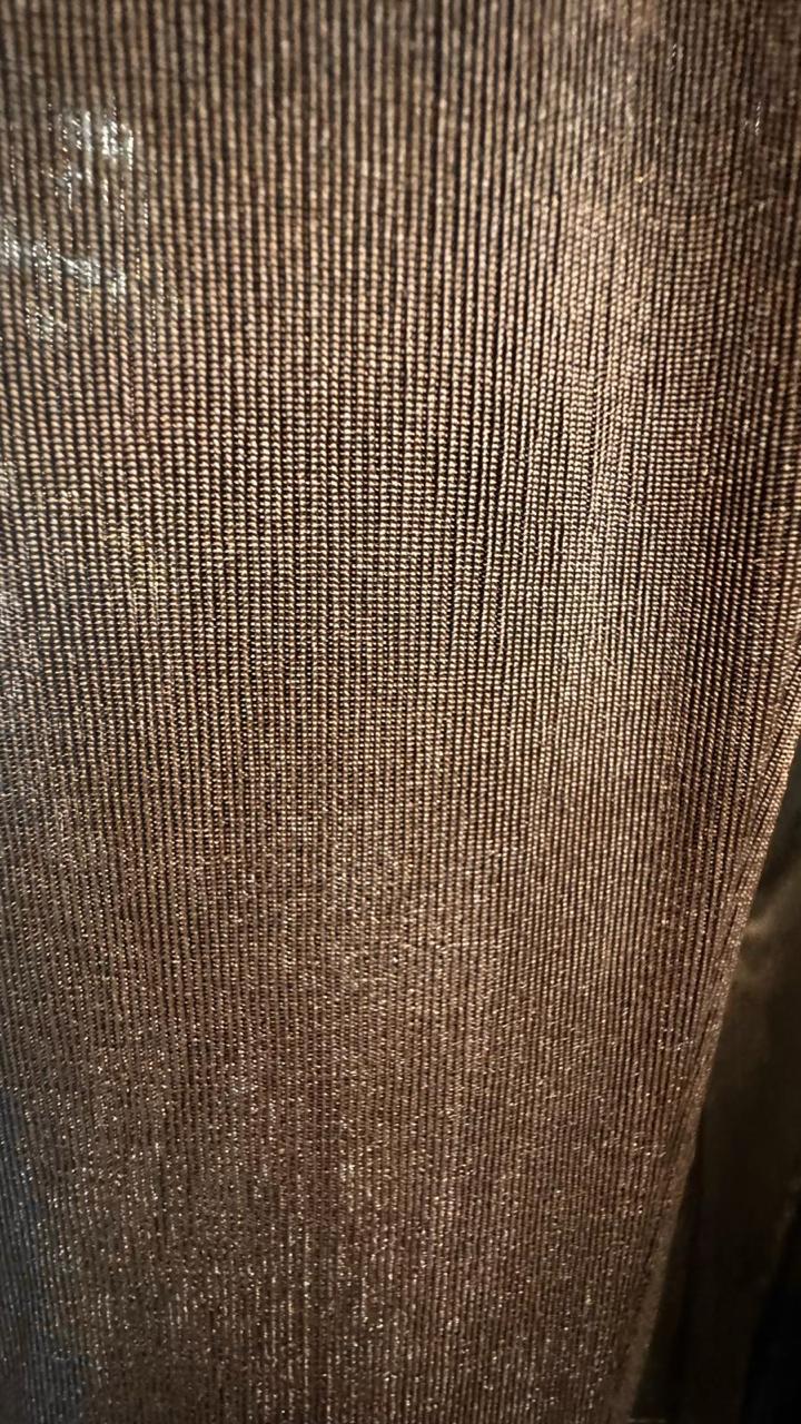 Women's Brown Ruched High Neck Long Sleeve Maxi Dress