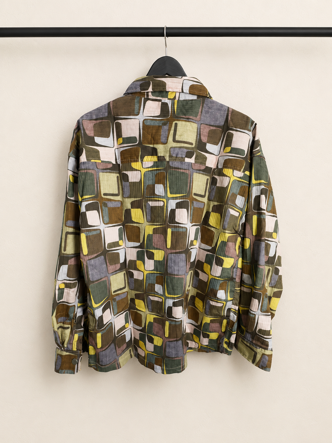 I DOZ PLUS Multicolor Abstract Pattern Corduroy Shirt