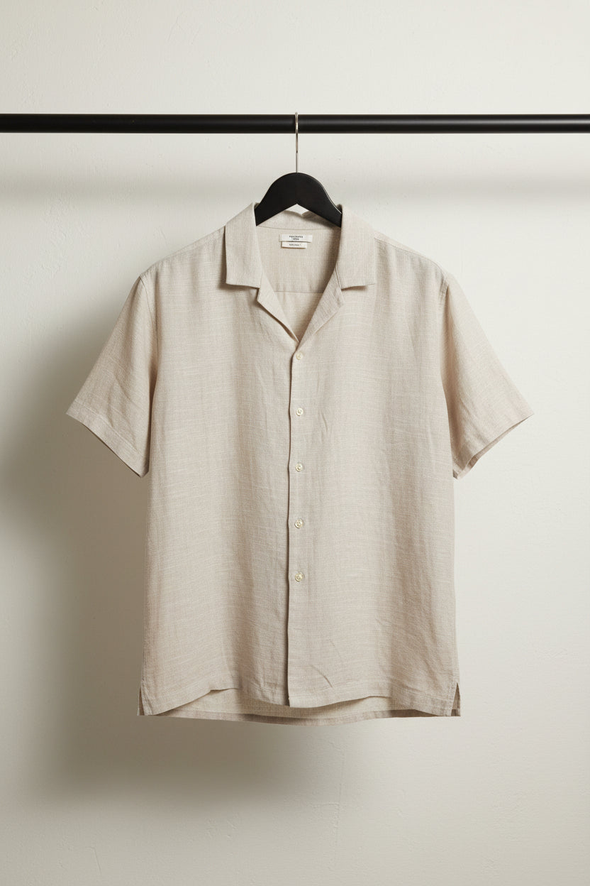Jack & Jones Men's Beige Comfort Short Sleeve Shirt XXL