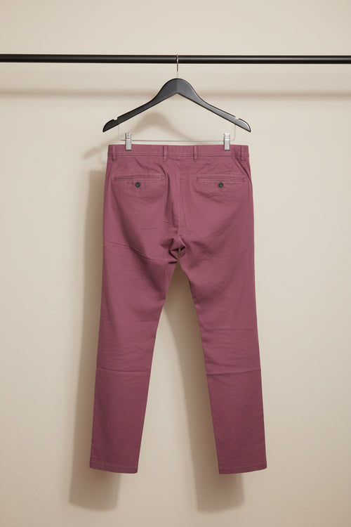 Celio Men's Maroon Straight Fit Chinos
