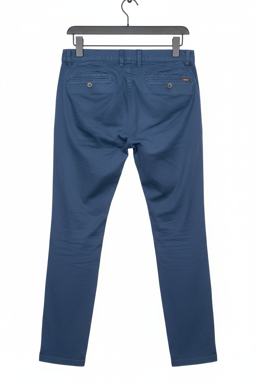 Men's Navy Blue Chinos by Sea Barrier
