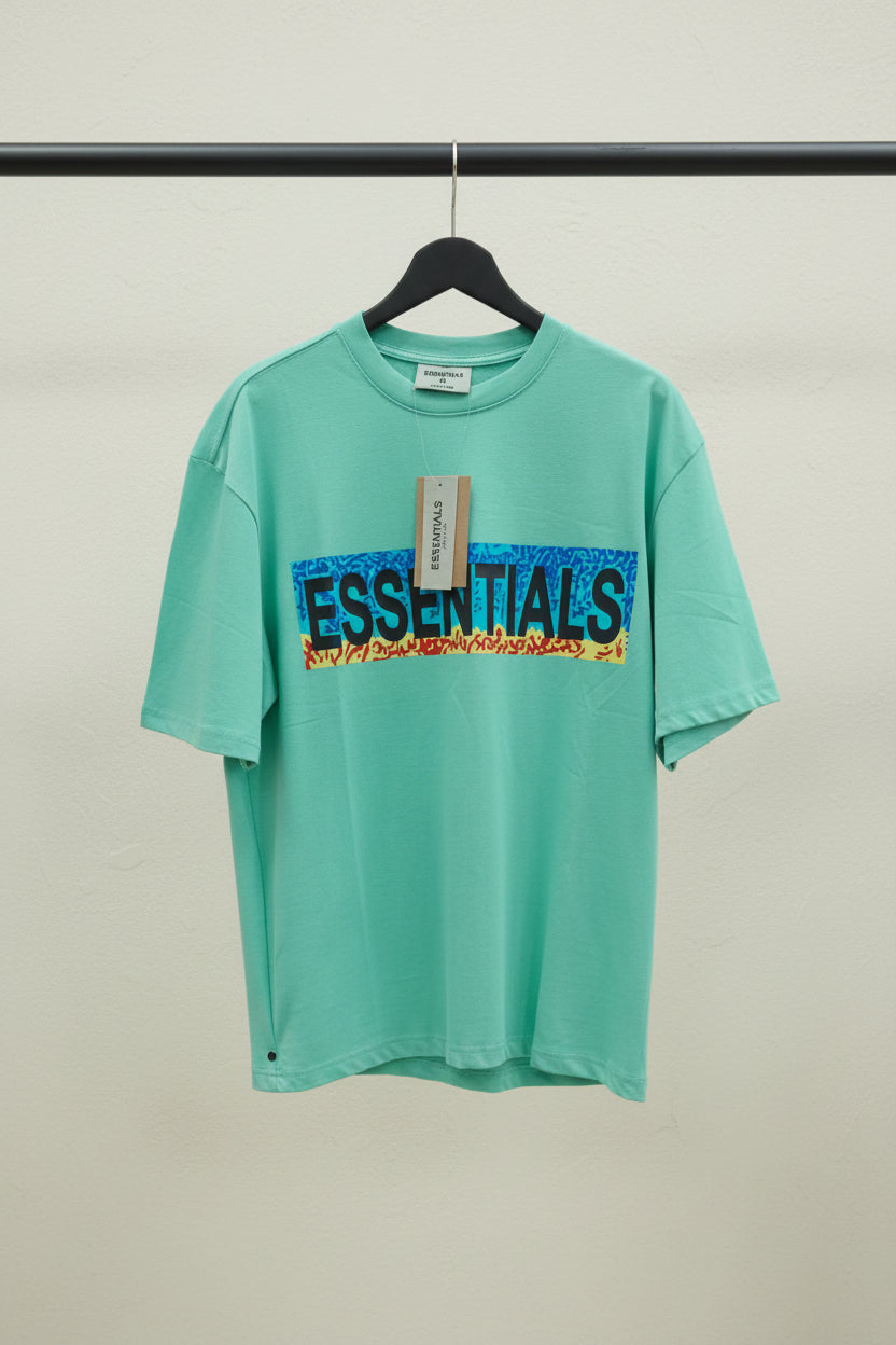 ESSENTIALS Fear of God Men's Green Graphic Print T-Shirt