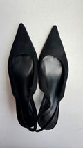 H&M Black Pointed Toe Slingback Heels