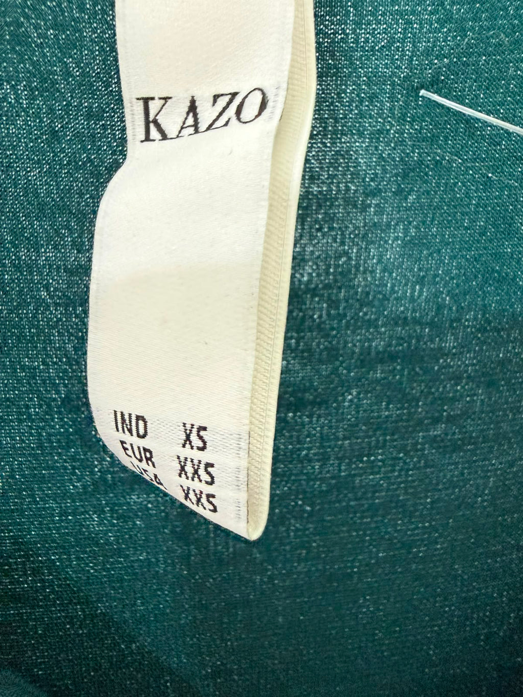 KAZO Women's Dark Green V-Neck Long Sleeve Wrap Maxi Dress