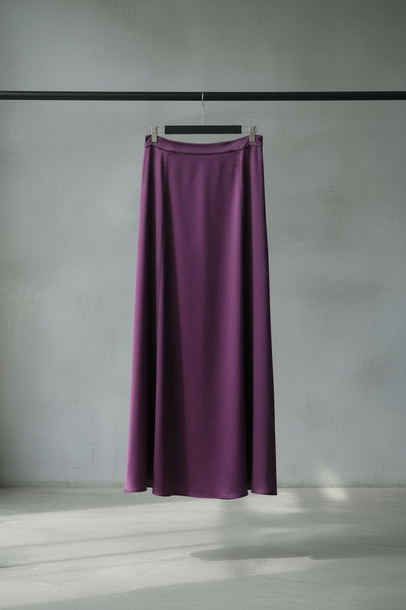 Chique Women's Purple Draped Skirt