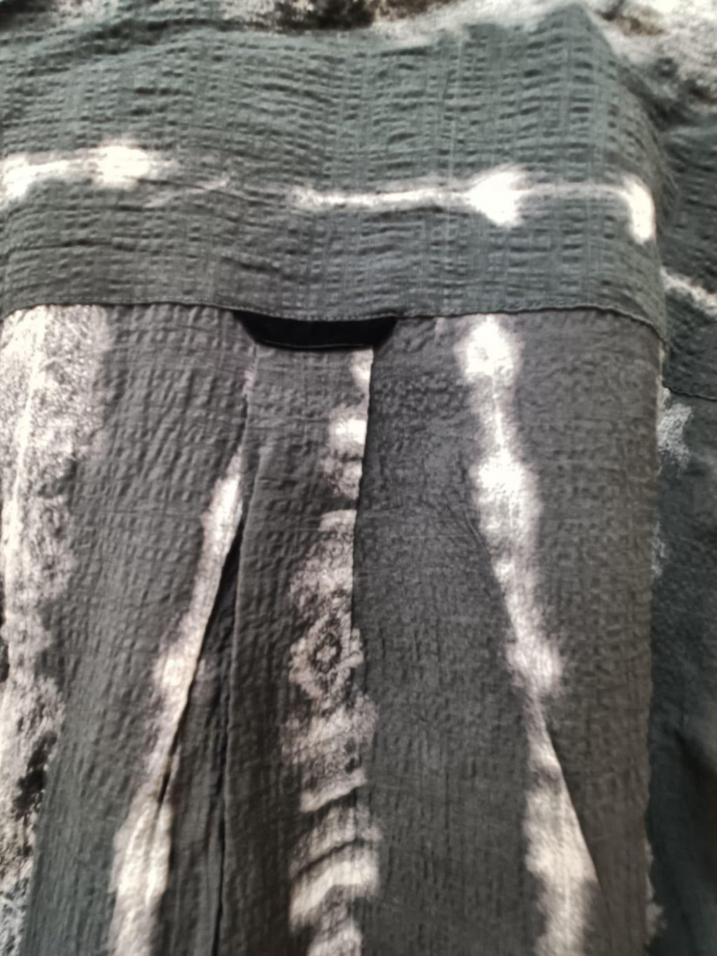 BEGINS Men's Grey Tie-Dye Long Sleeve Casual Shirt