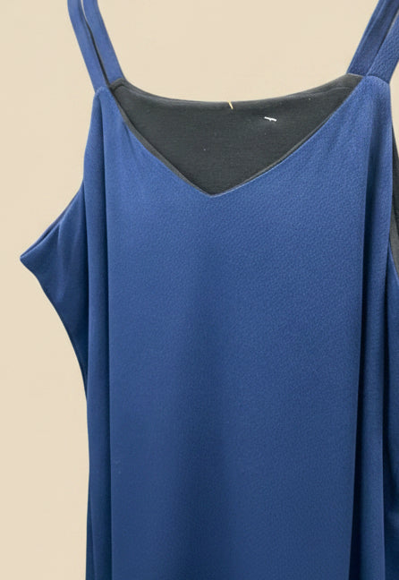 Navy Blue Sleeveless Maxi Slip Dress