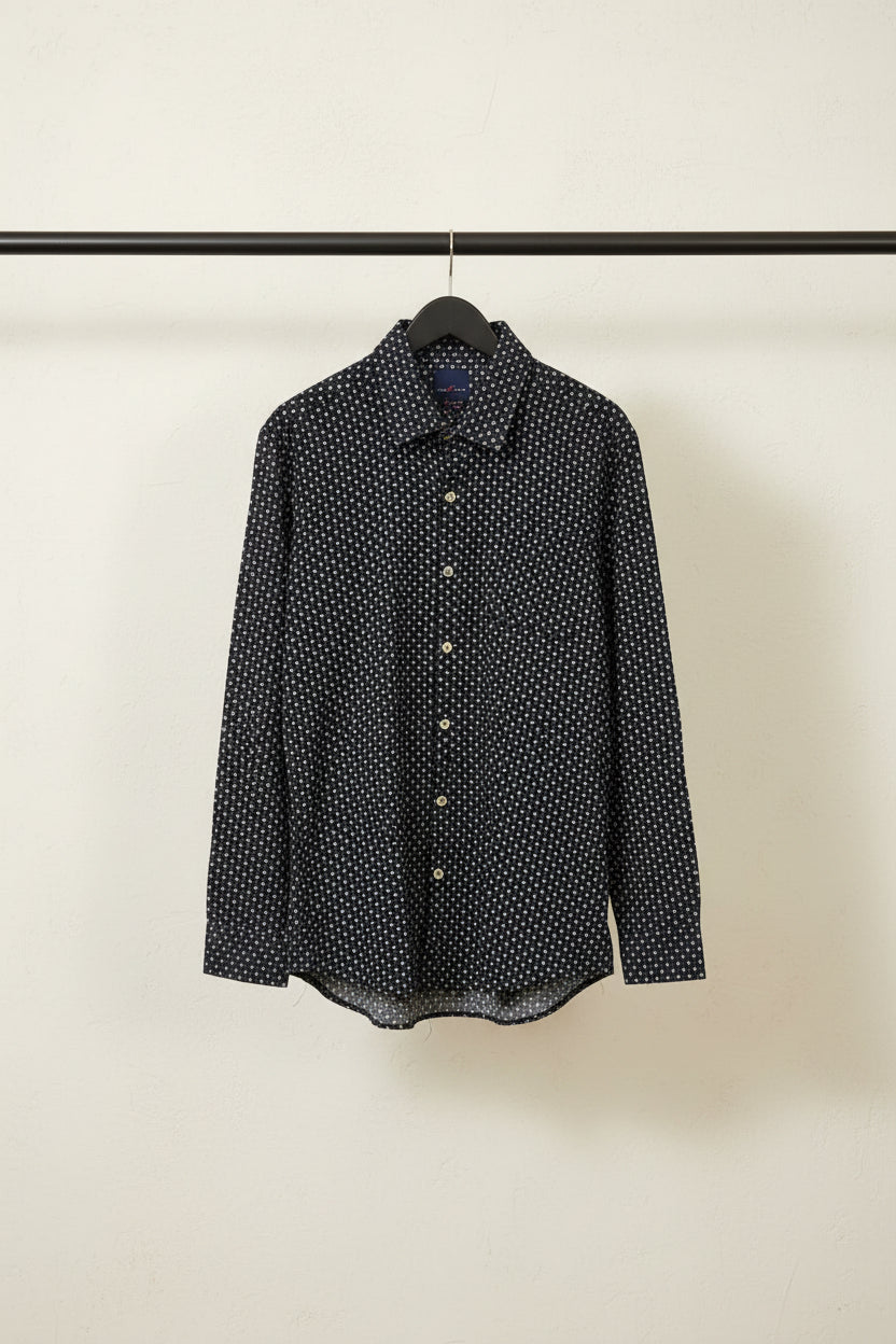 ROXTAR men's  Black Printed Full Sleeve Casual Shirt