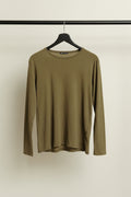ZARA Women's Olive Green Long Sleeve T-Shirt