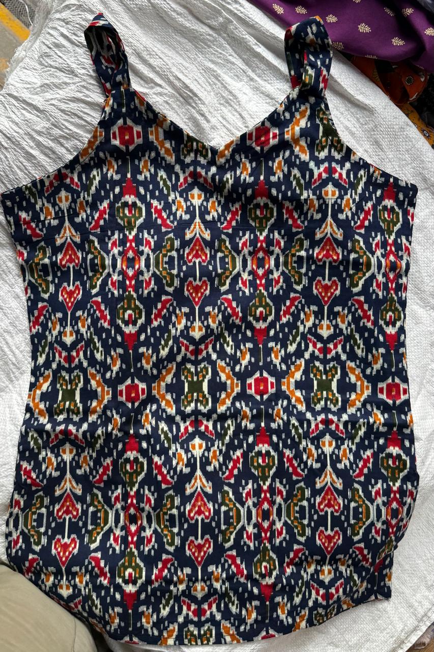 Women’s sleeveless Ikat top