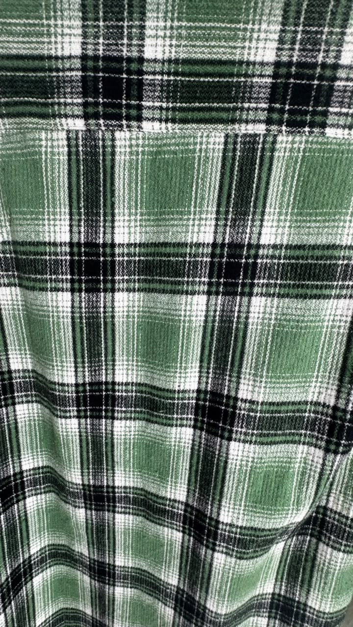 Burberry Men's Green Plaid Slim Fit Flannel Shirt