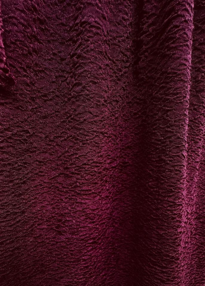 Women's Maroon Textured Palazzo Pants with Elastic Waist