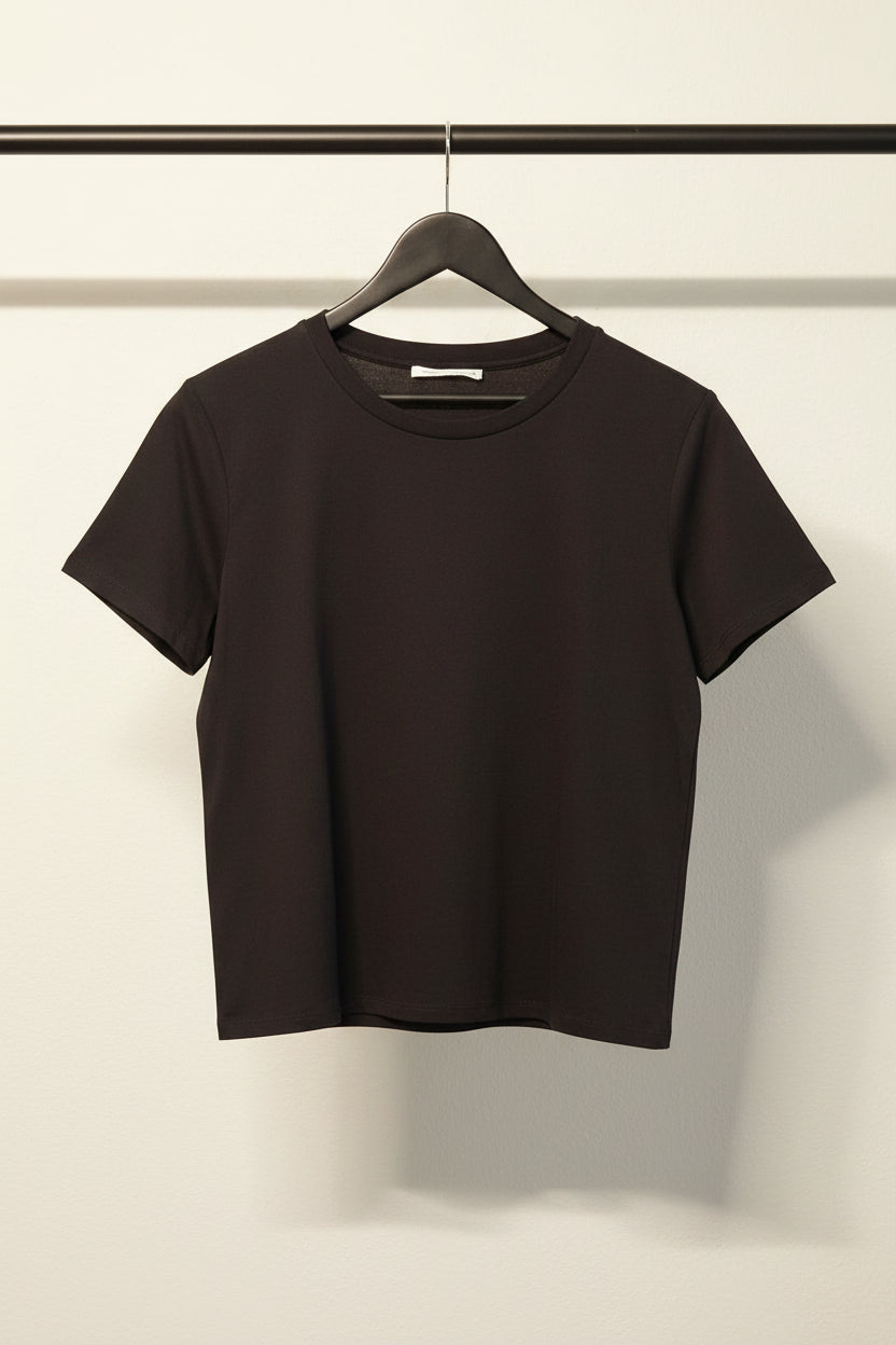 H&M Women's Black Crew Neck Short Sleeve T-shirt