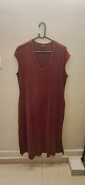 THE LABEL LIFE.com Maroon V-Neck Cap Sleeve Tunic