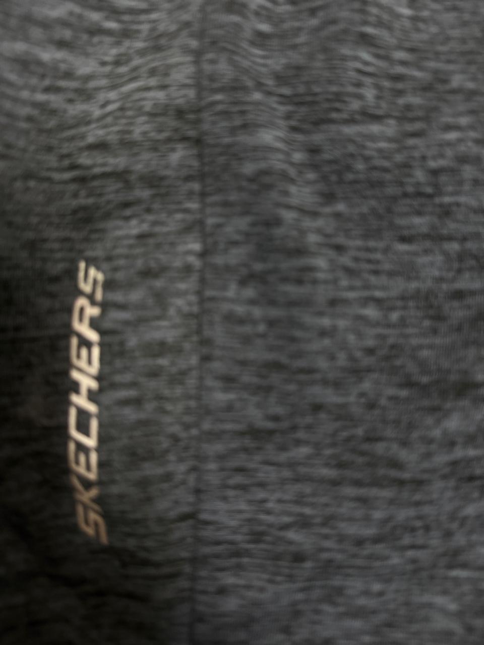 Skechers women’s Grey Marl Athletic Fit Track Pants with Black Panels