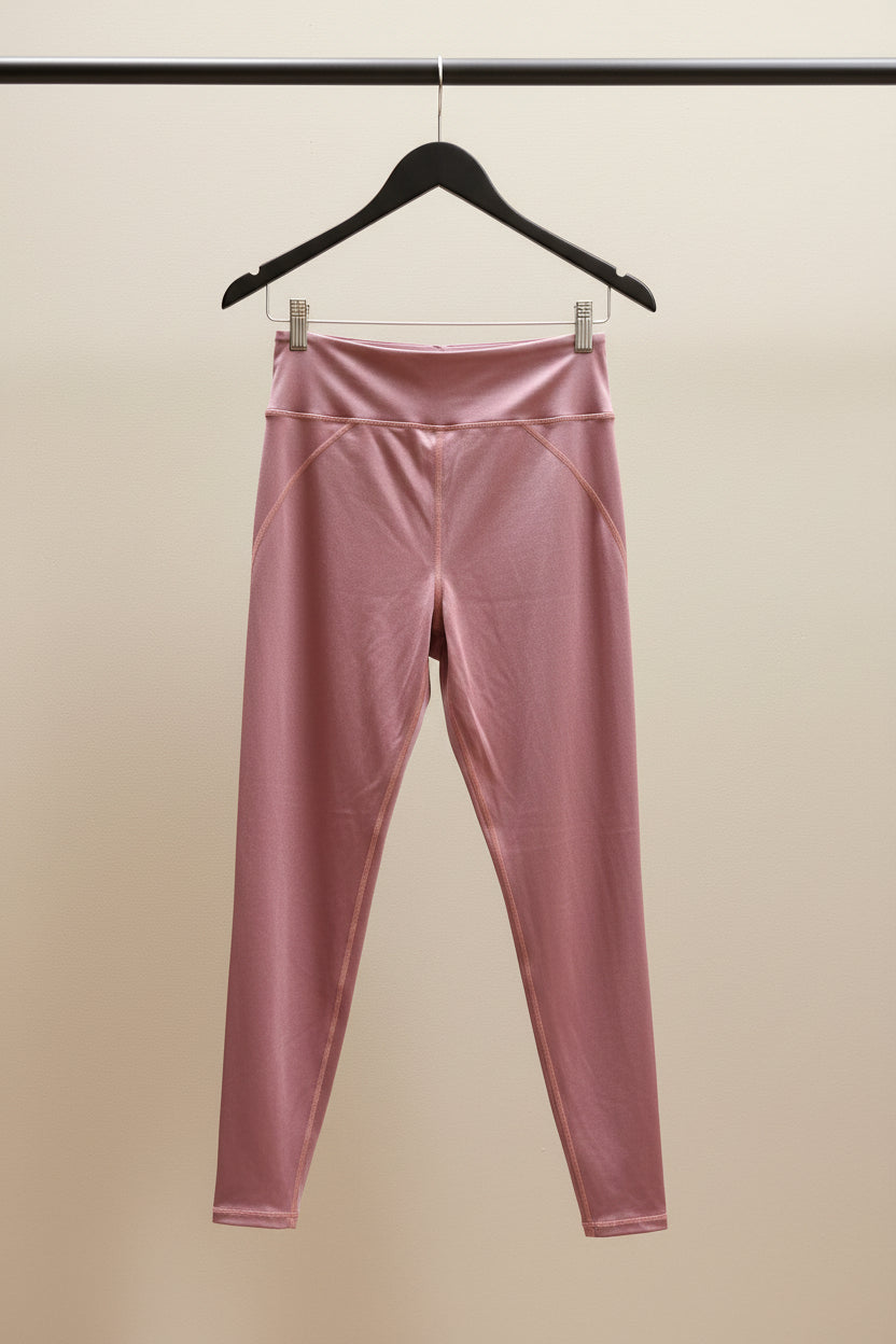 ZELOCITY Women's Pink Nylon Spandex Activewear Leggings Size L