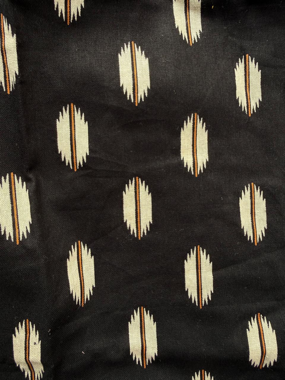 Black Printed V-Neck 3/4 Sleeve Kurta