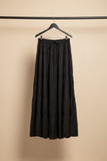 Women's Black Tiered Maxi Skirt