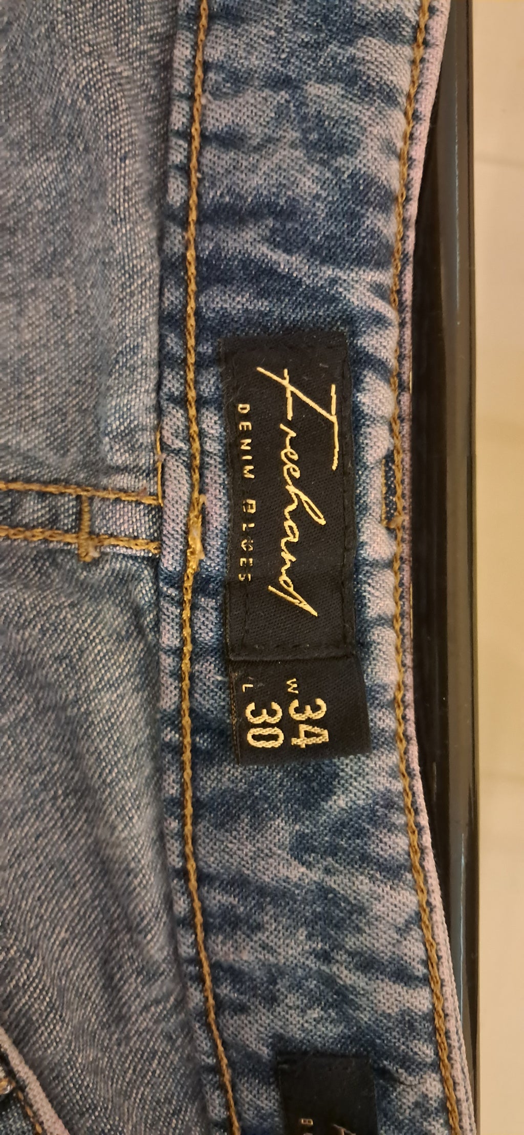 Freehand Women's Blue Distressed Flared Denim Jeans